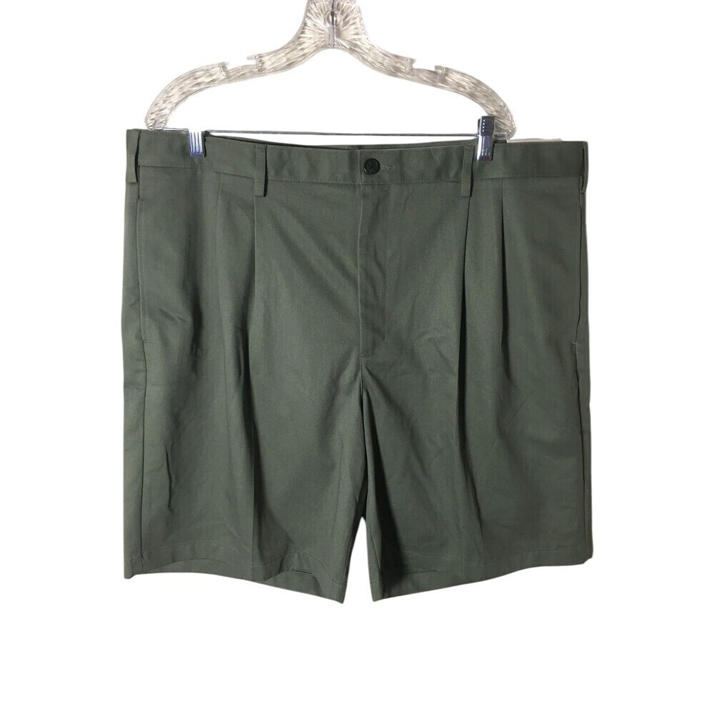Land's End Shorts Men's Size 42 Green Traditional Fit Chino 100% Cotton
